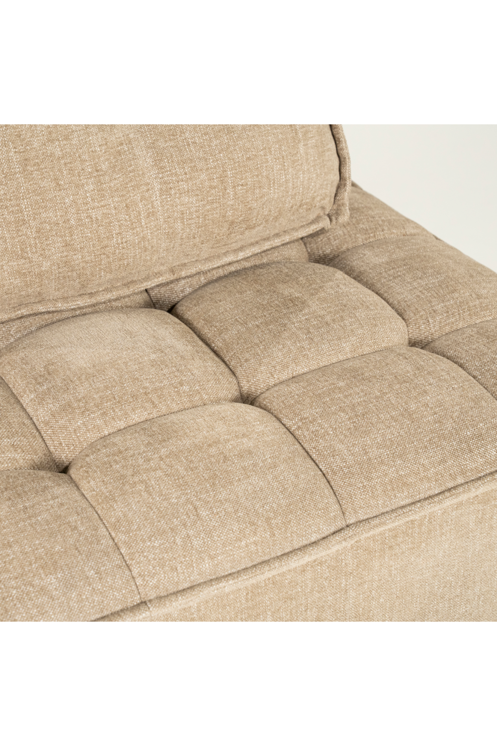 Square-Tufted Beige Lounge Chair | Oroa.com