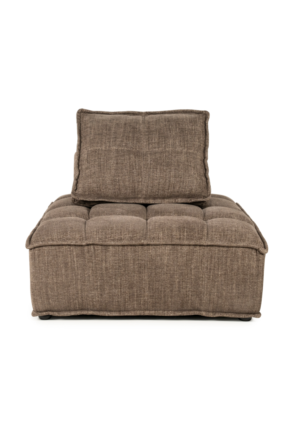 Square-Tufted Beige Lounge Chair | Oroa.com