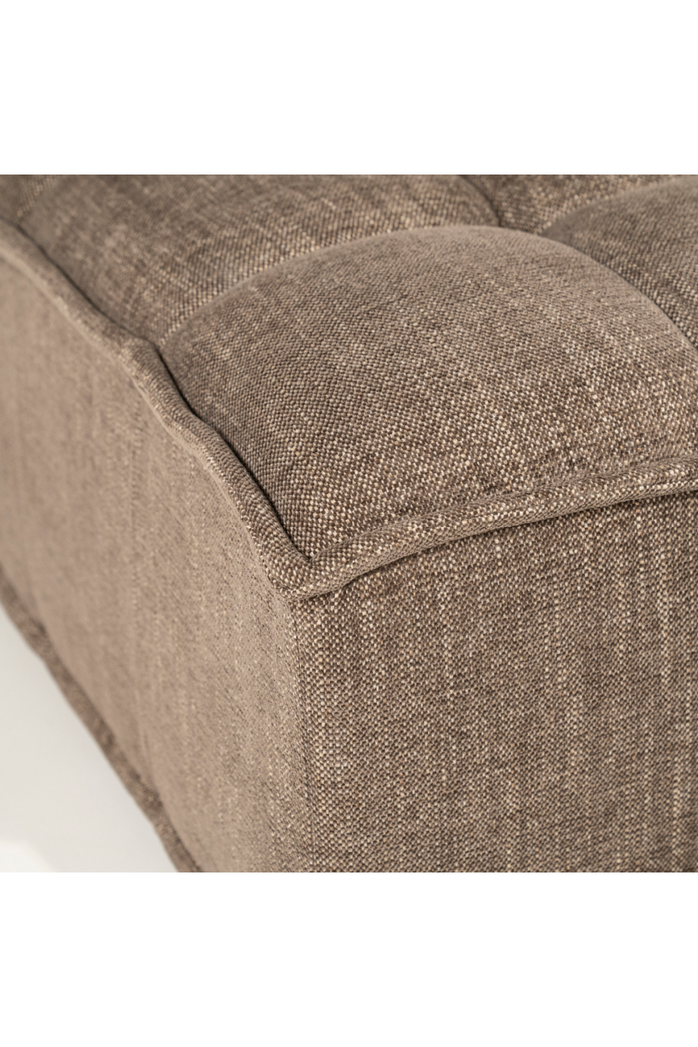 Square-Tufted Beige Lounge Chair | Oroa.com