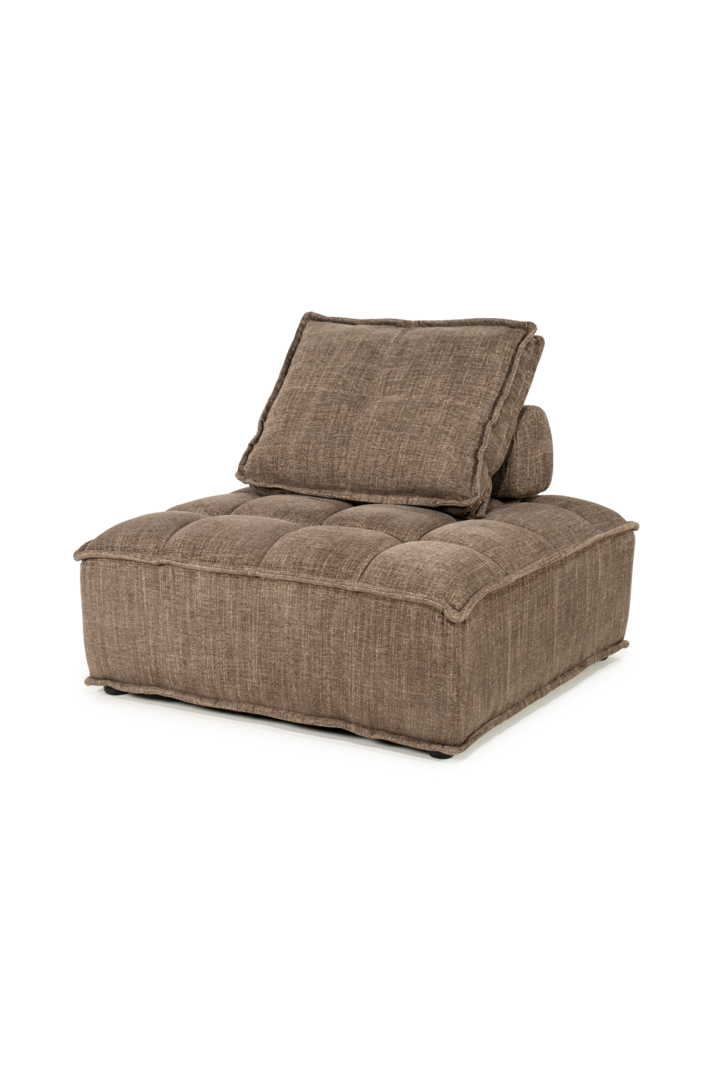 Square-Tufted Beige Lounge Chair | Oroa.com
