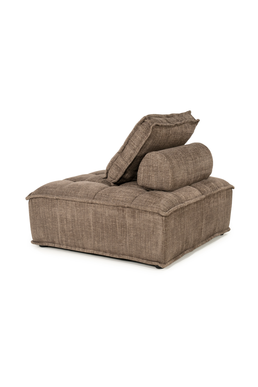 Square-Tufted Beige Lounge Chair | Oroa.com