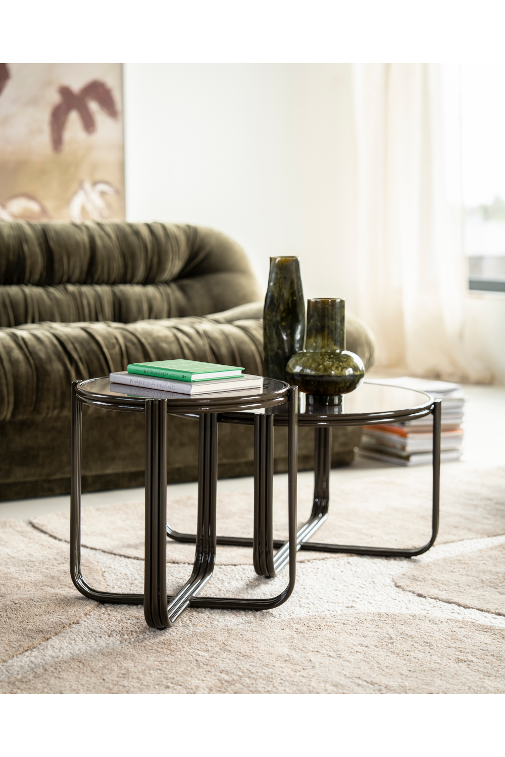 Cruciform Base Glass Side Table | By-Boo Groovy | Oroa.com