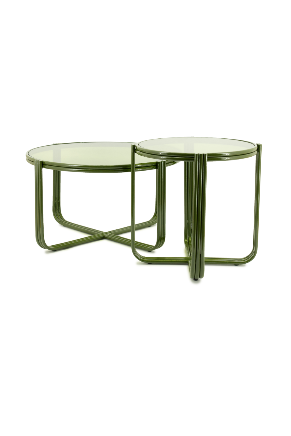Cruciform Base Glass Coffee Table | Oroa.com