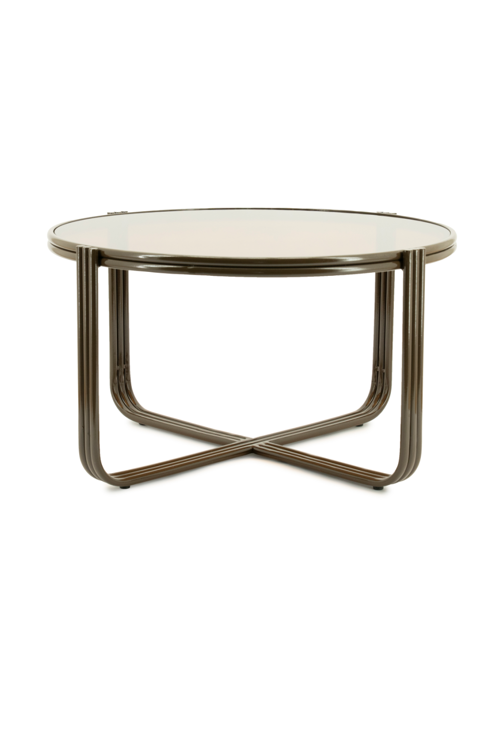 Cruciform Base Glass Coffee Table | Oroa.com
