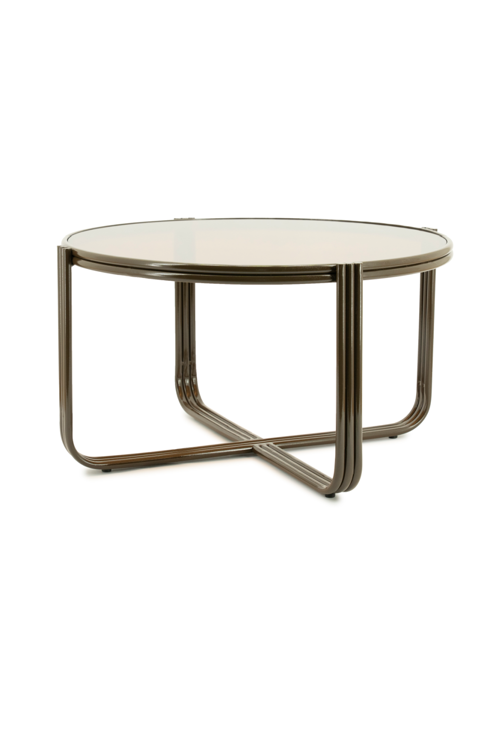 Cruciform Base Glass Coffee Table | By-Boo Groovy | Oroa.com