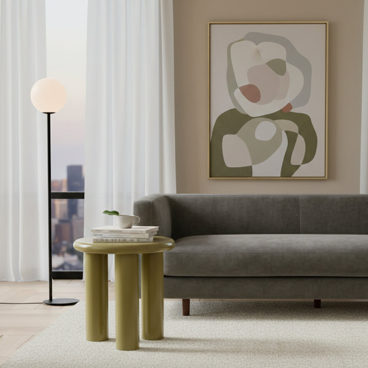 High-Gloss Round Side Table | By-Boo Bloop | Oroa.com