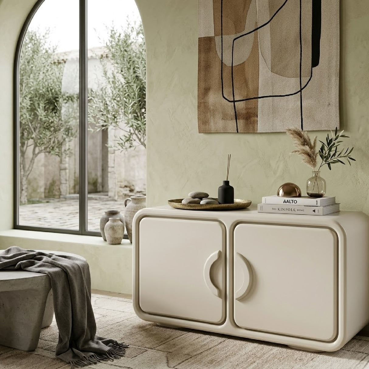 High-gloss 2-Door Dresser | Oroa.com