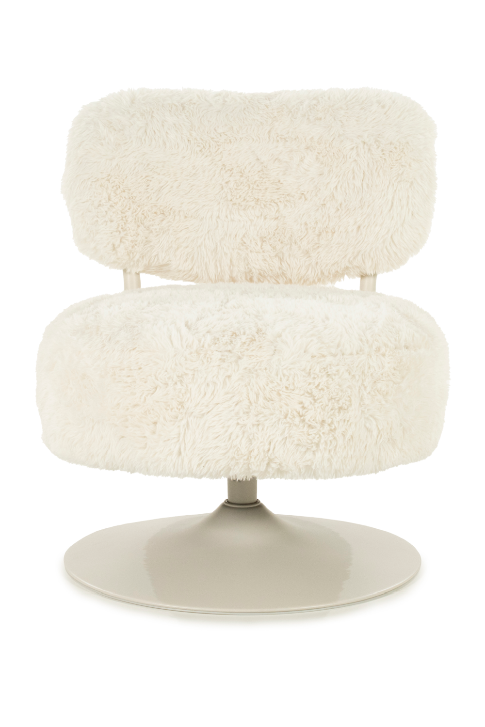 Round Furry Swivel Chair | Oroa.com
