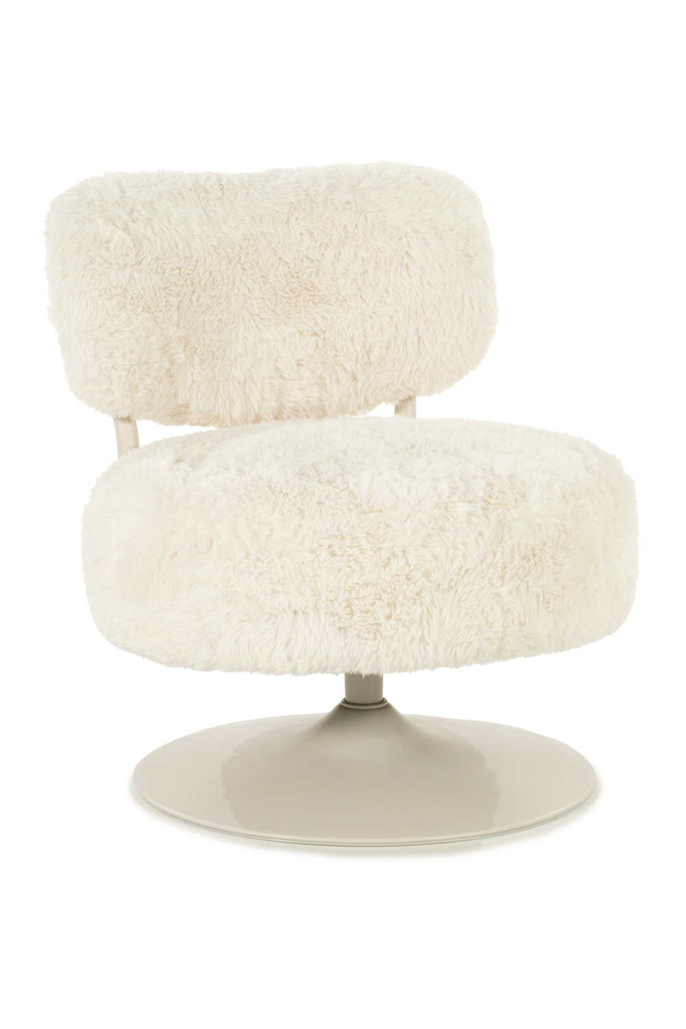Round Furry Swivel Chair | Oroa.com
