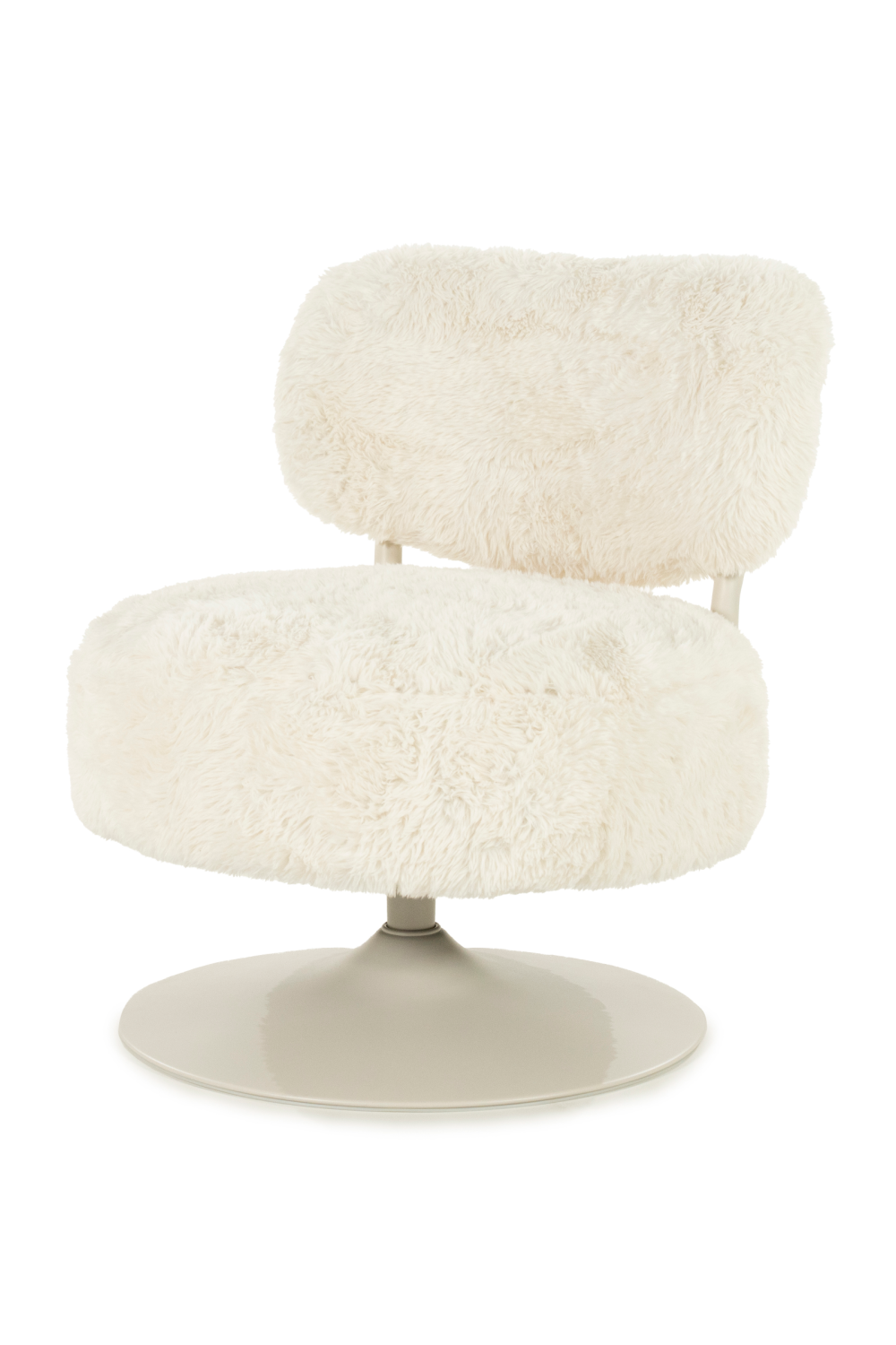 Round Furry Swivel Chair | Oroa.com