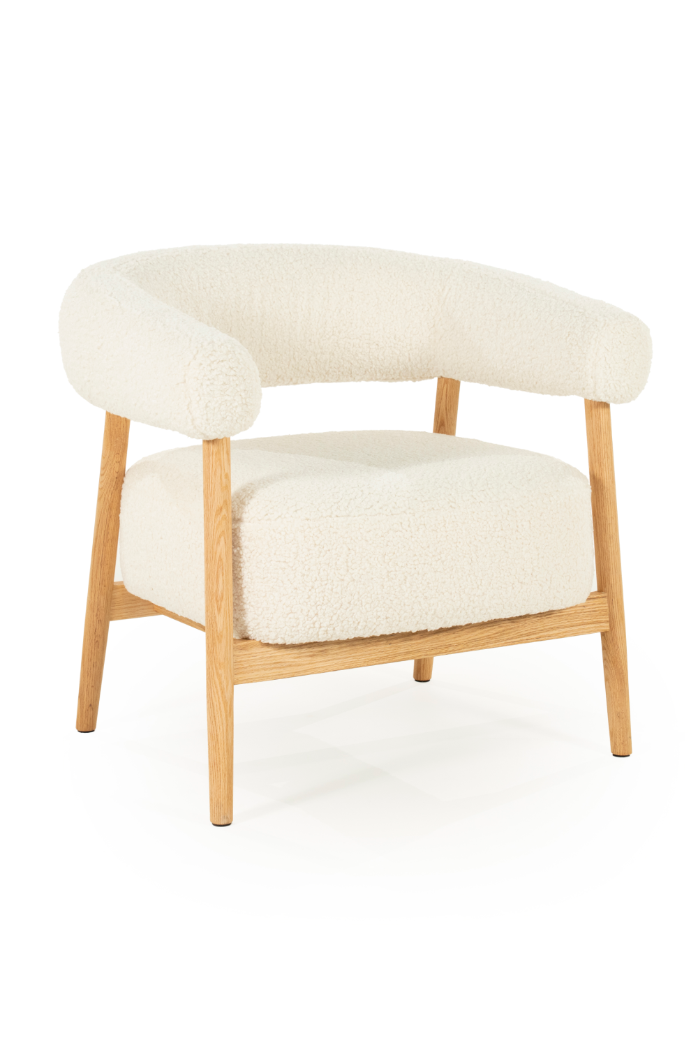 Oak Framed Curve Lounge Chair | Oroa.com