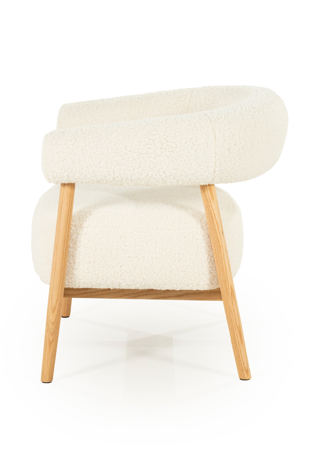 Oak Framed Curve Lounge Chair | By-Boo Cozy | Oroa.com