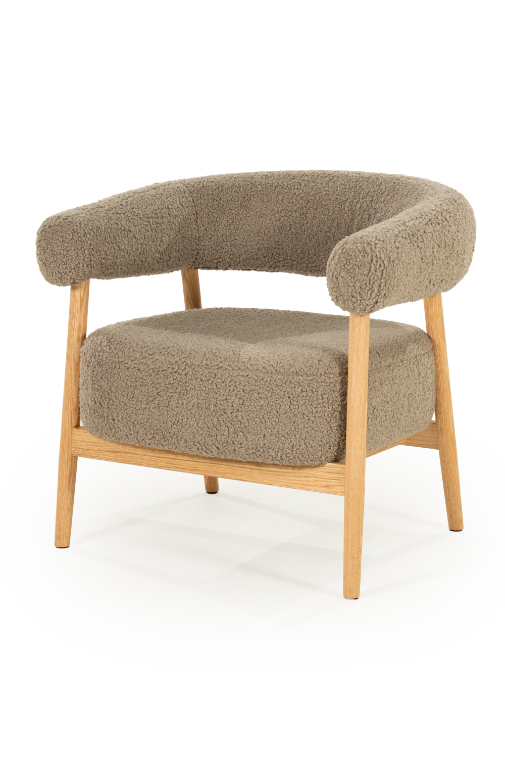 Oak Framed Curve Lounge Chair | Oroa.com