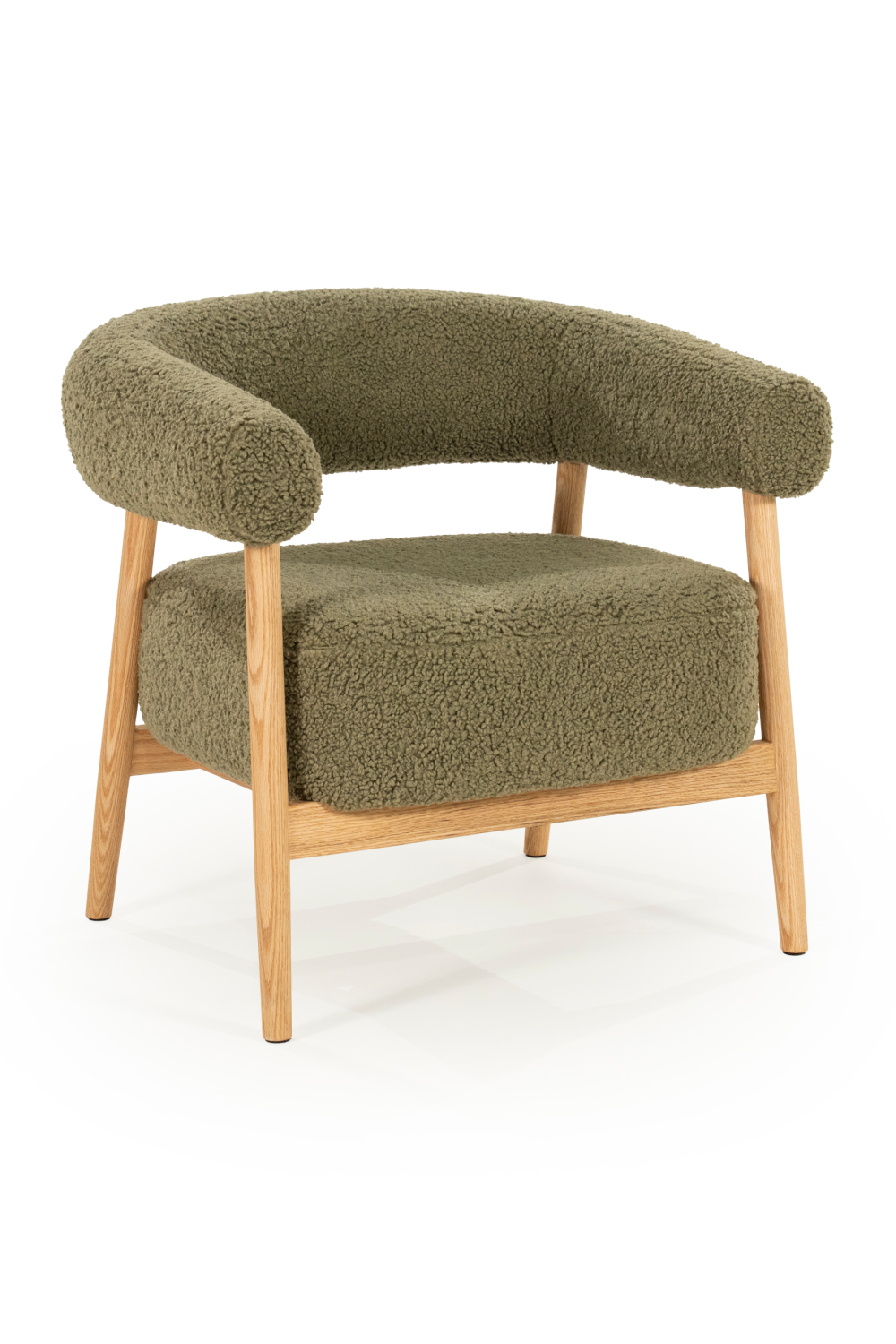 Oak Framed Curve Lounge Chair | Oroa.com