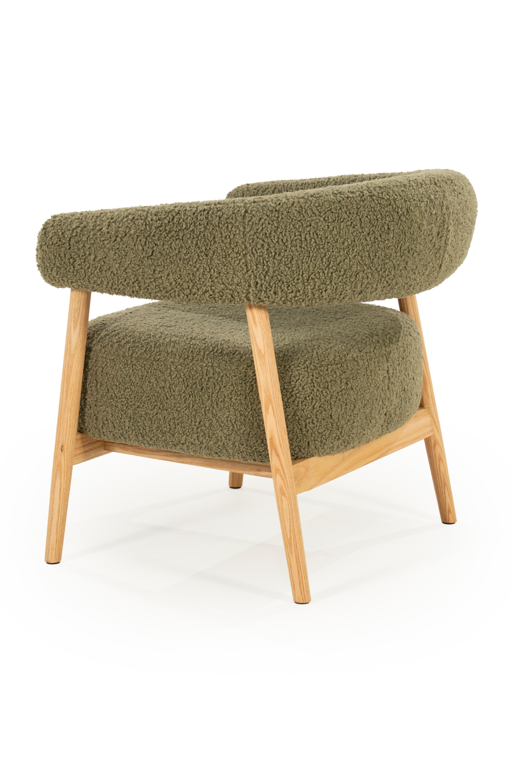 Oak Framed Curve Lounge Chair | By-Boo Cozy | Oroa.com