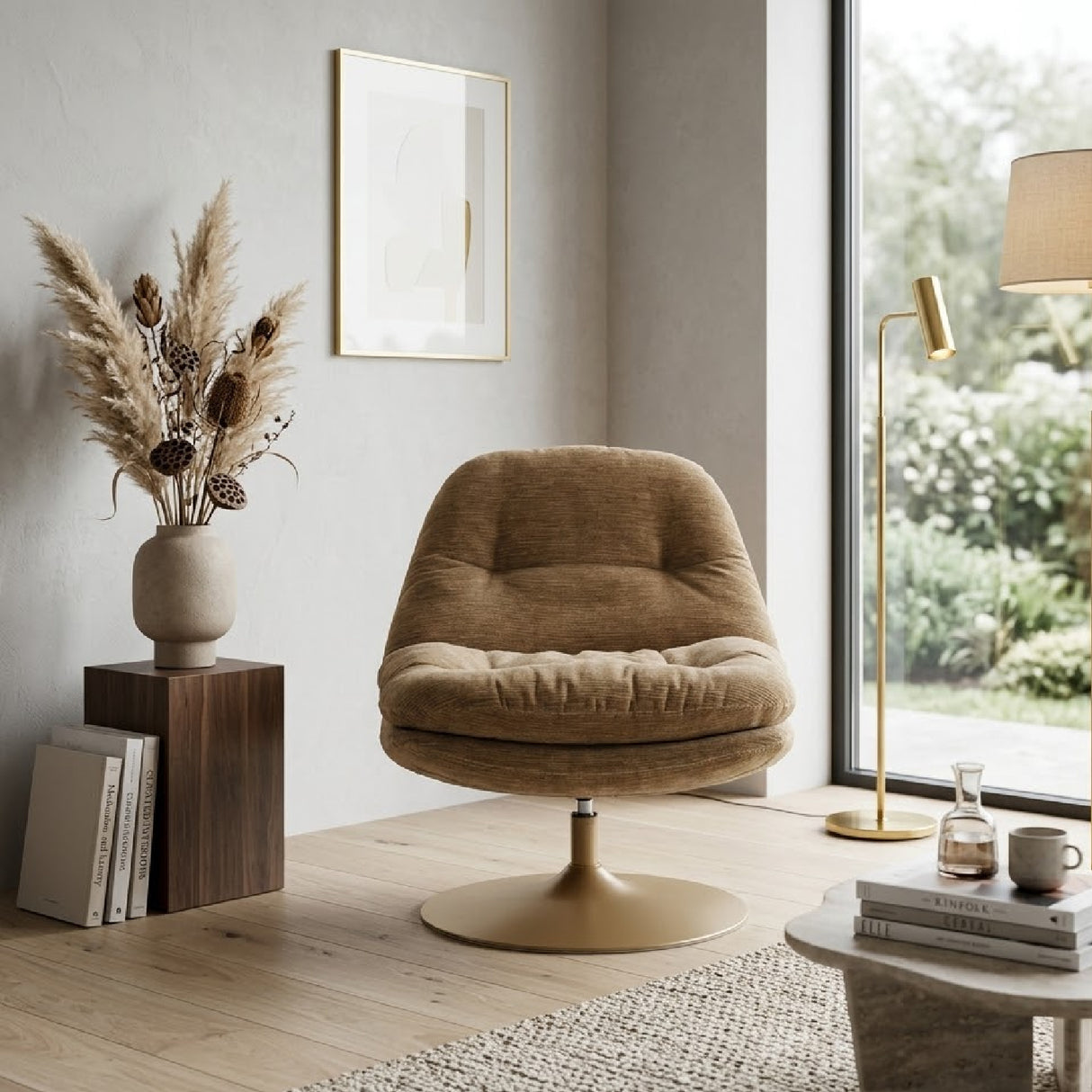 Padded Swivel Lounge Chair | Oroa.com