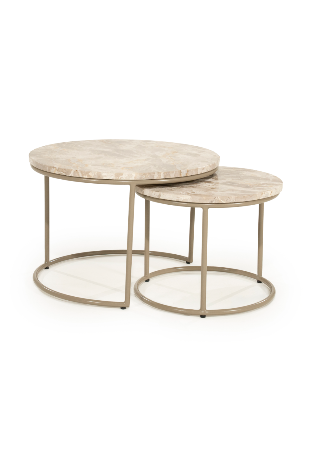 Round Marble Nested Coffee Tables (2) | Oroa.com