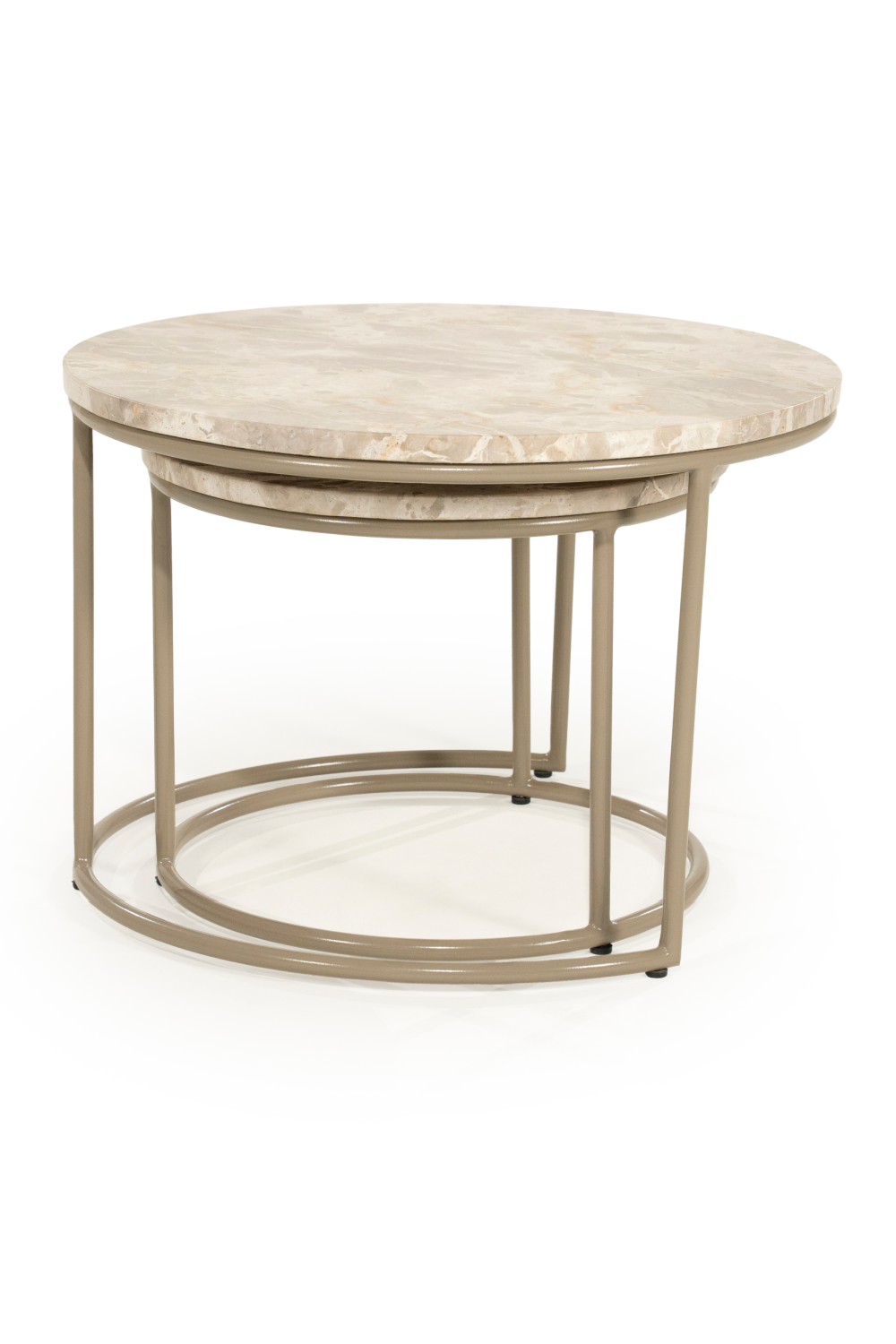 Round Marble Nested Coffee Tables (2) | Oroa.com