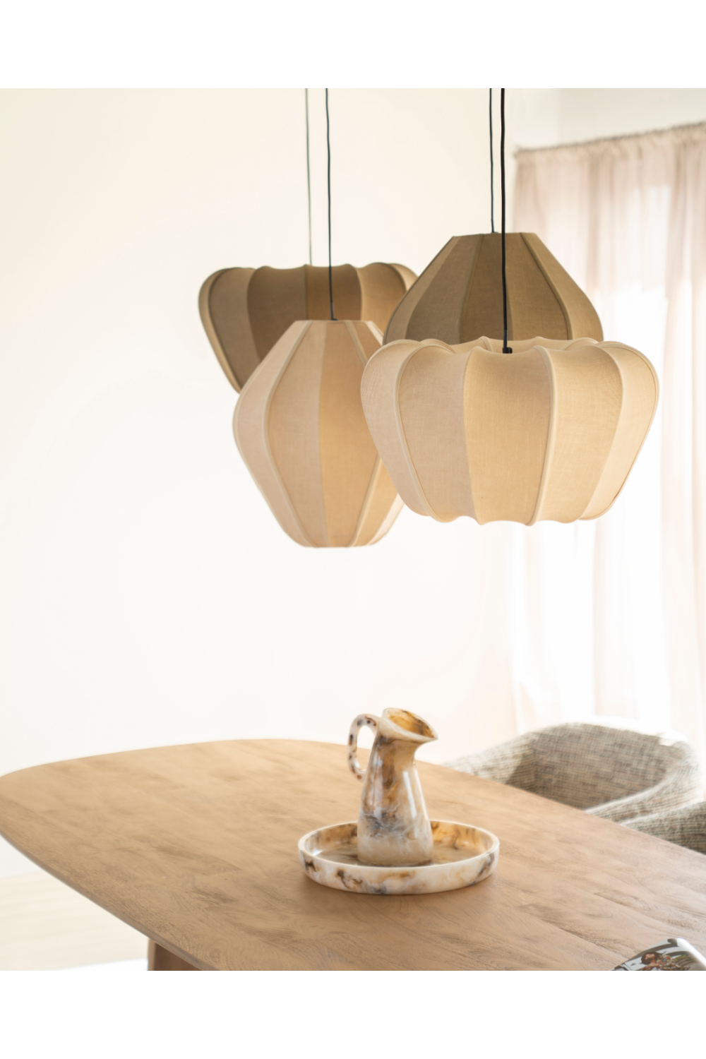 Lobed Fabric Pendant Lamp | Oroa.com