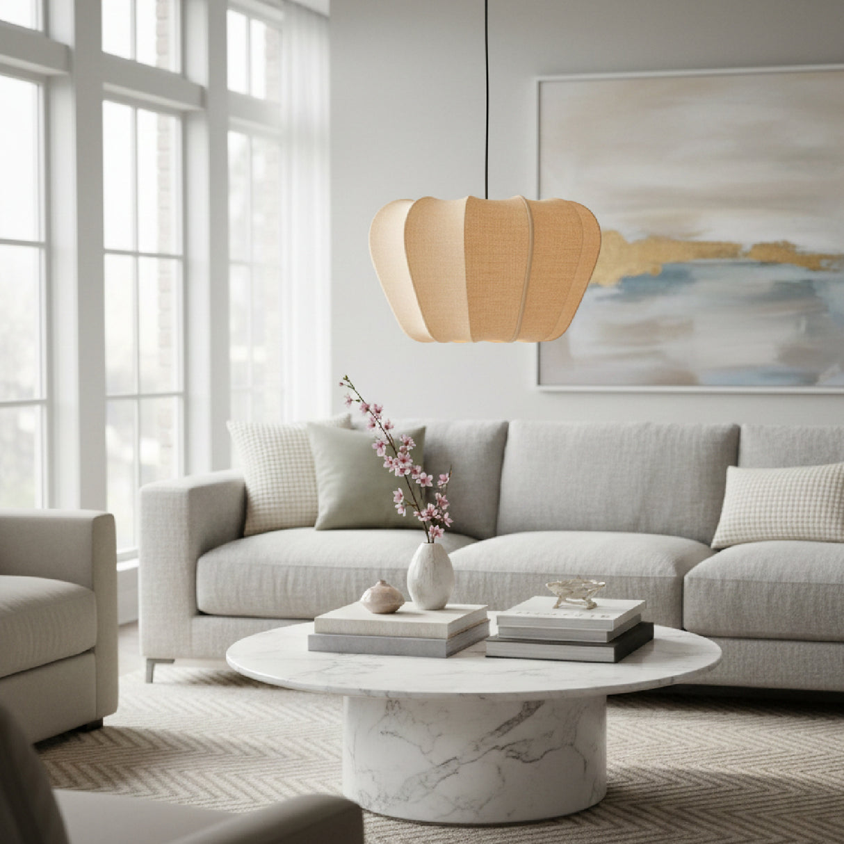 Lobed Fabric Pendant Lamp | Oroa.com