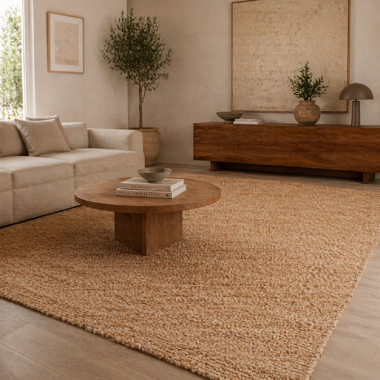 Hand-woven Cotton Carpet 5' x 7'5" | Oroa.com