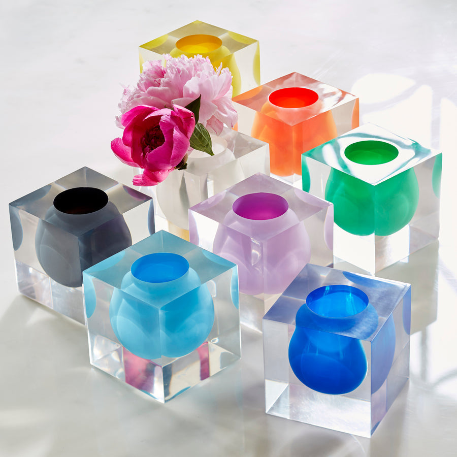 Orange Mini Scoop Vase | Jonathan Adler Bel Air | Oroa.com
