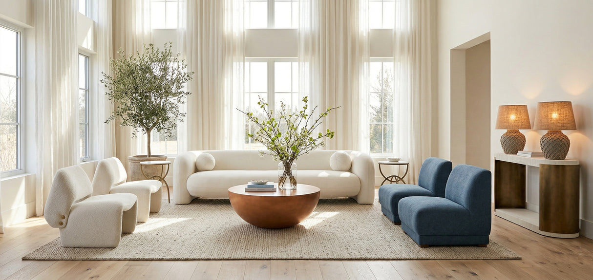 White 4-Seater Sofa – Khan – side view