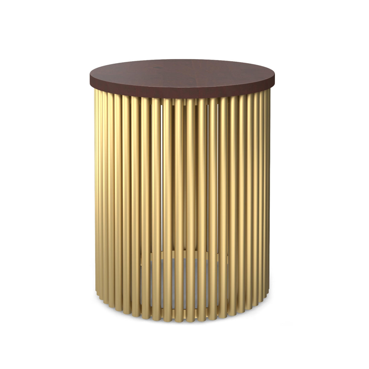 Demirel Mango Wood and Gold End Table | Catchy