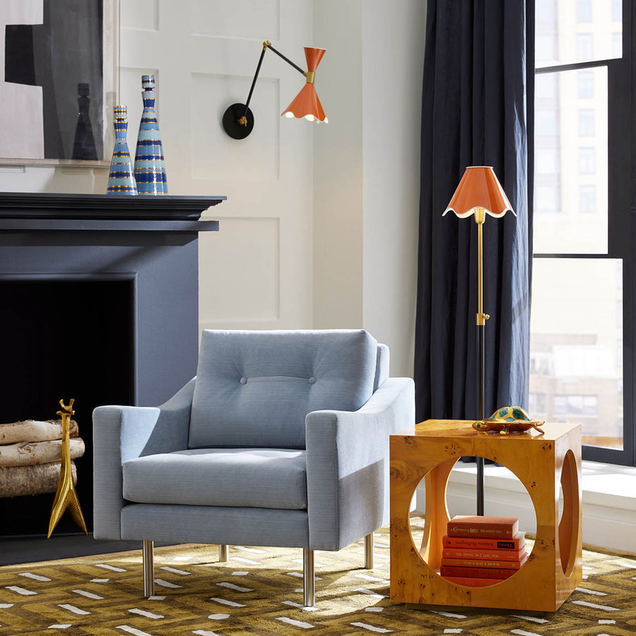Orange Shade Articulating Floor Lamp | Oroa.com