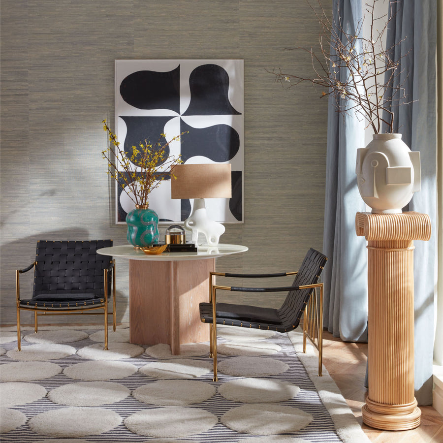 Hand-Coiled Reeds Pedestal | Jonathan Adler Riviera Capital | Oroa.com