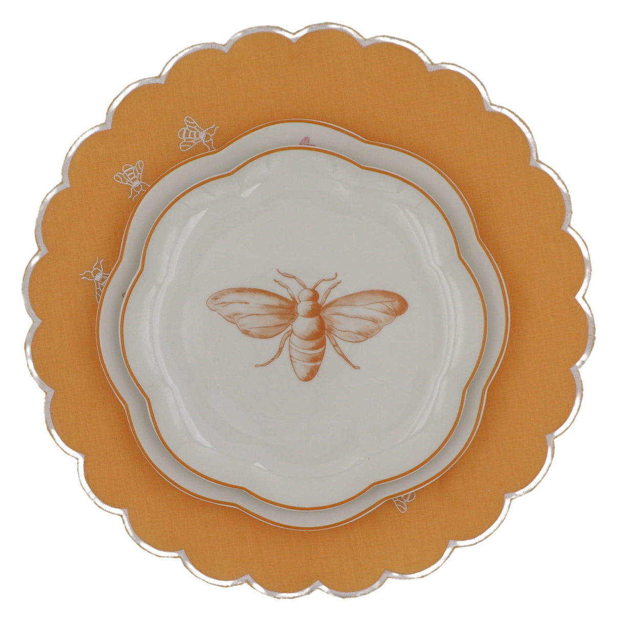 Bumble Homecoming Scalloped Starter Plate - Set of 4 (+1 Bonus Plate)