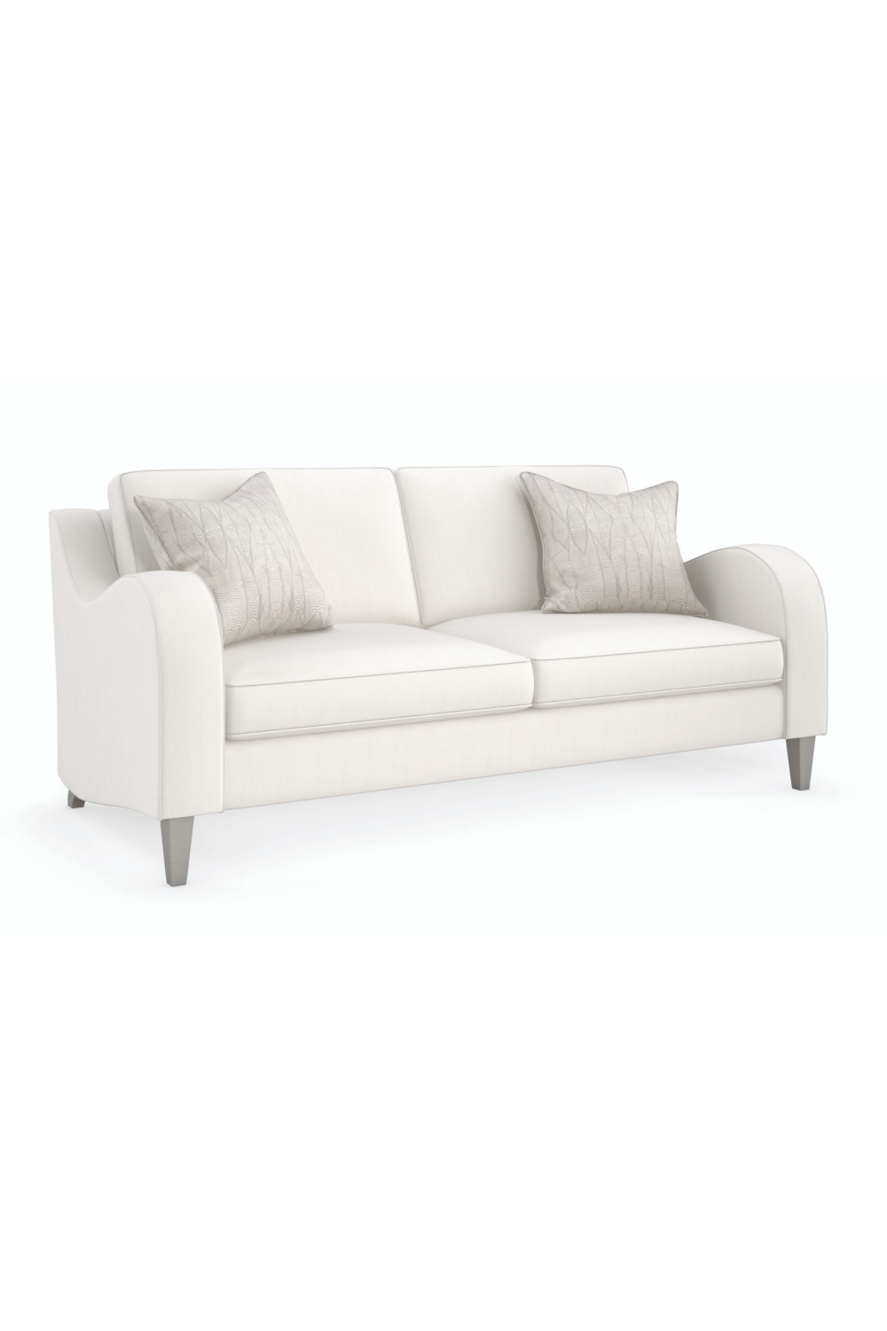 White Modern Classic Sofa | Caracole Victoria | Oroa.com