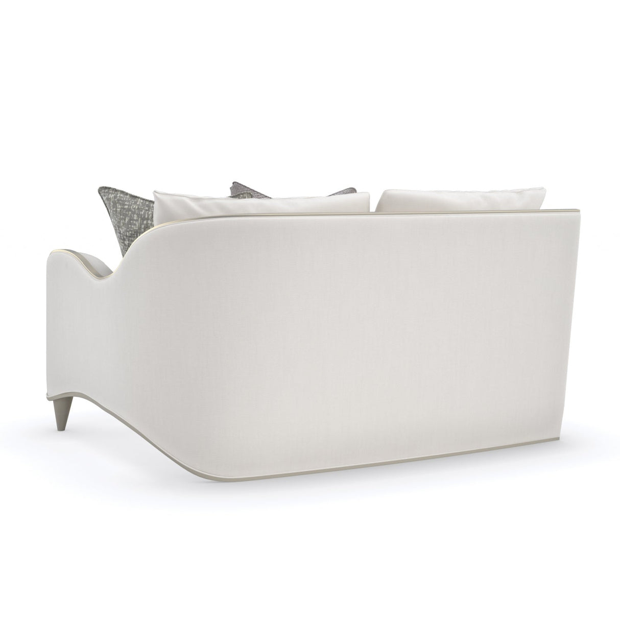 Modern European furniture - Cream Chenille Right-Armed Sofa - www.oroa.com