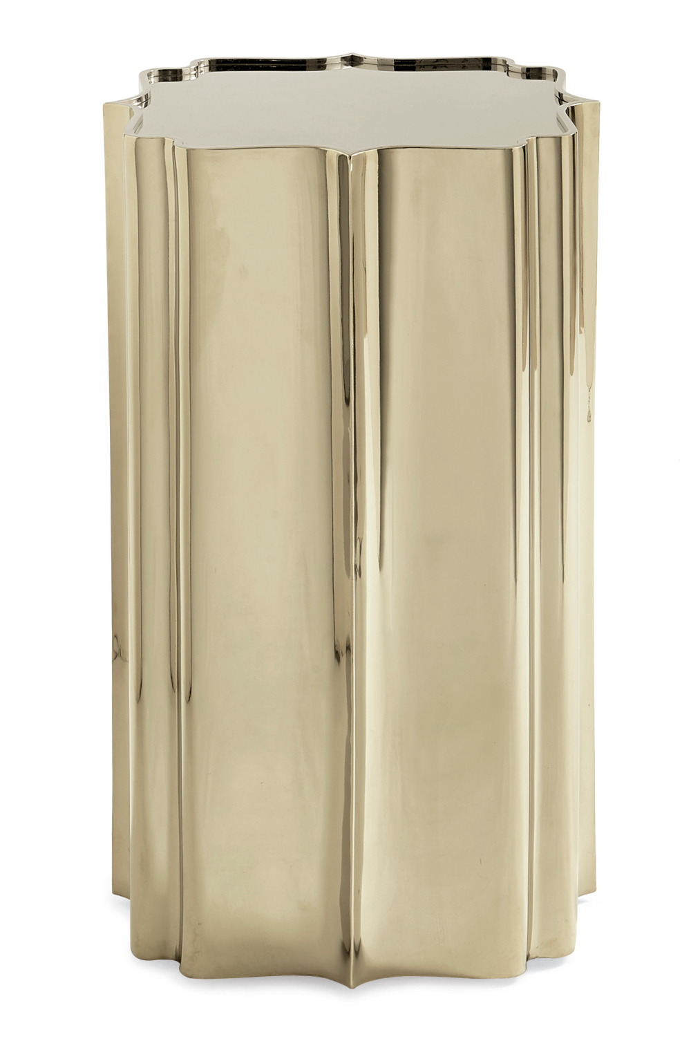 Scalloped Metallic Side Table | Caracole Good As Gold | Oroa.com