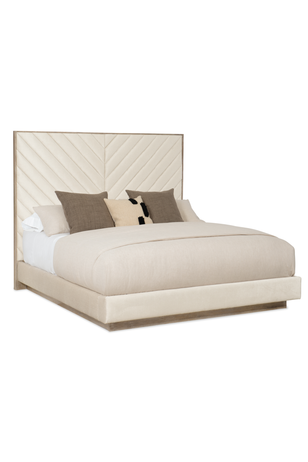 Ash Wood Upholstered Bed | Oroa.com