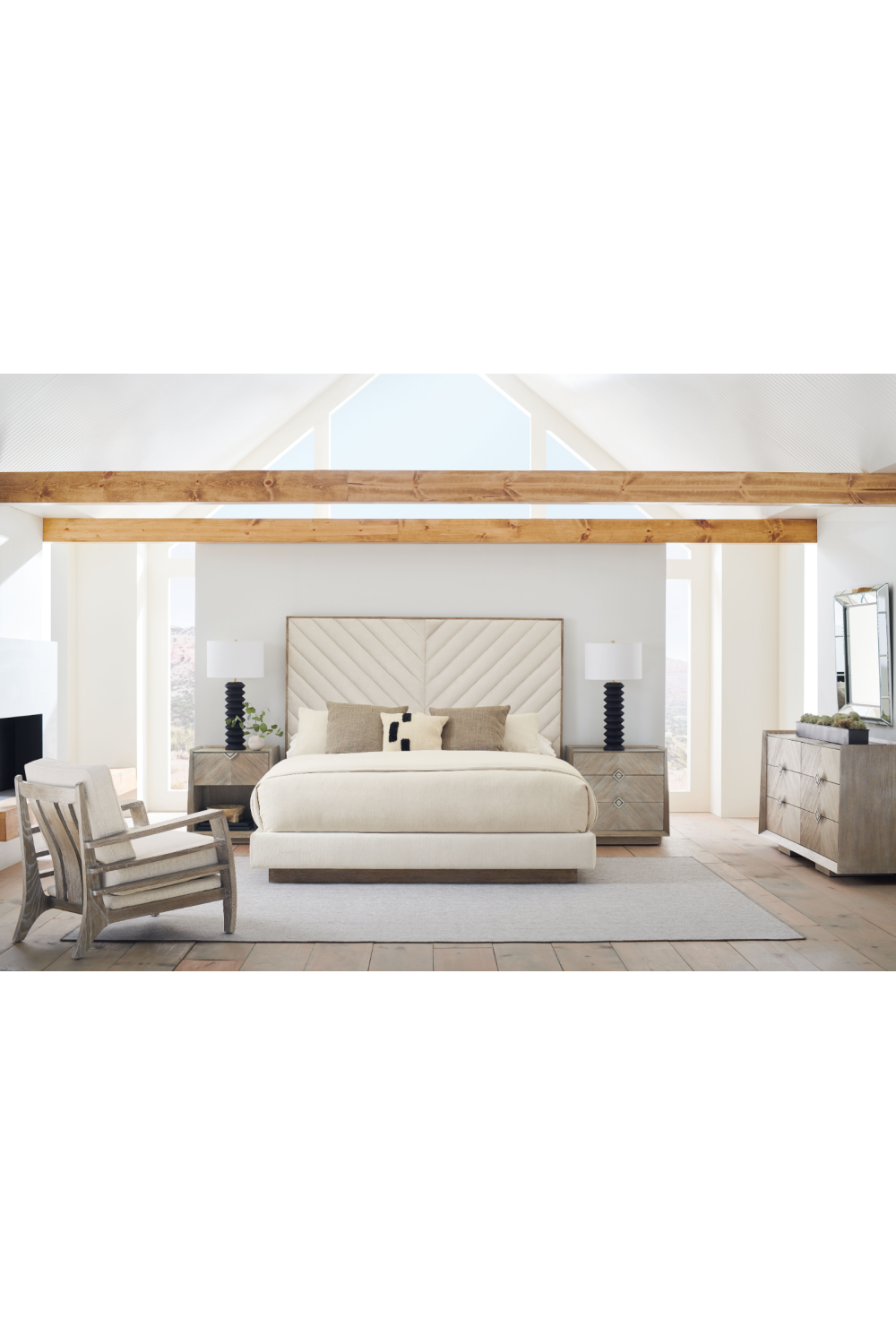 Ash Wood Upholstered Bed | Caracole Meet U In The Middle | Oroatrade.com