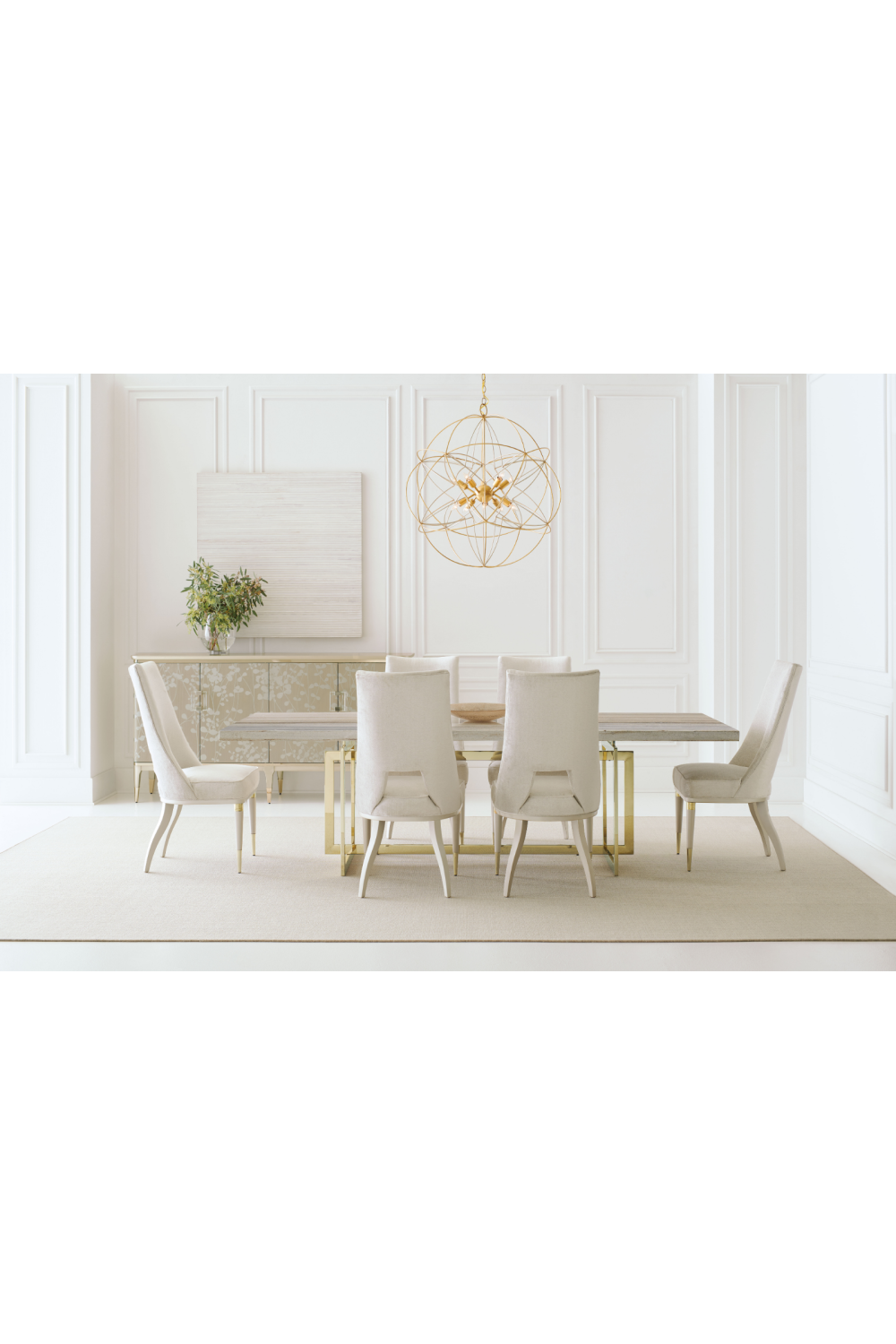 Ivory Modern Dining Chair | Caracole Guest of Honor | Oroa.com
