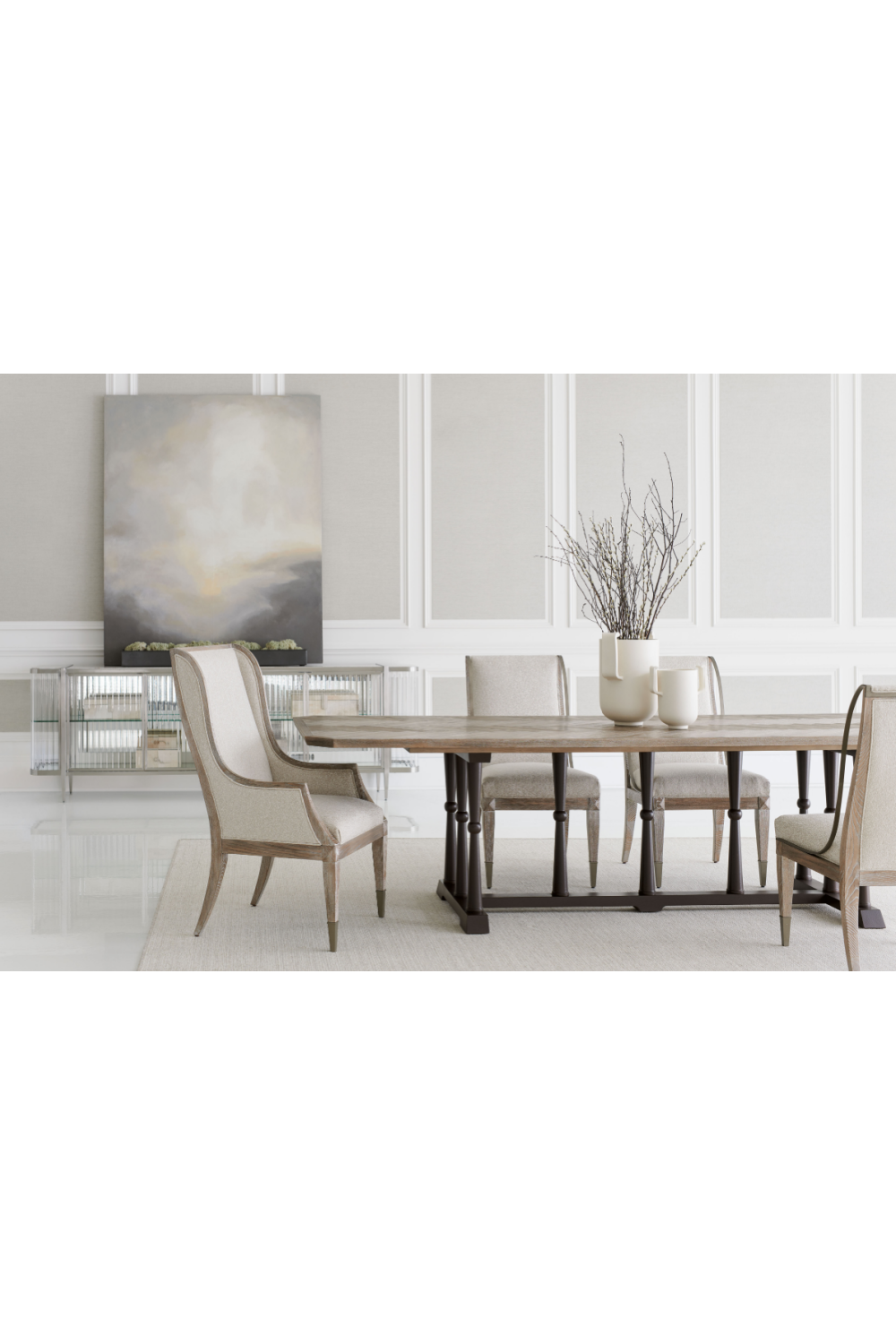 Ash Wood Side Chair | Caracole Open Arms | Oroa.com