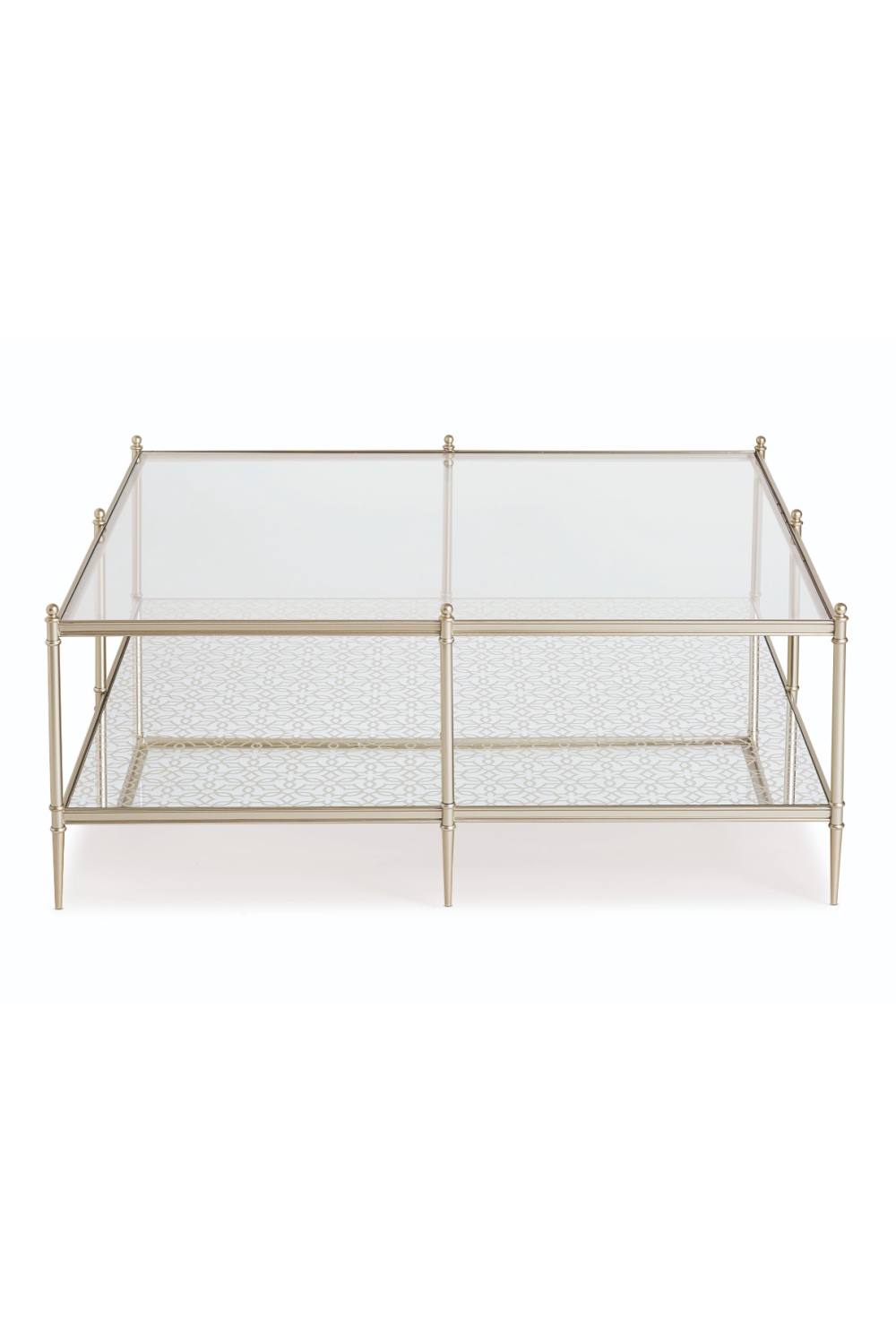 Metal Framed Glass Cocktail Table | Caracole Perfectly Square | oroa.com