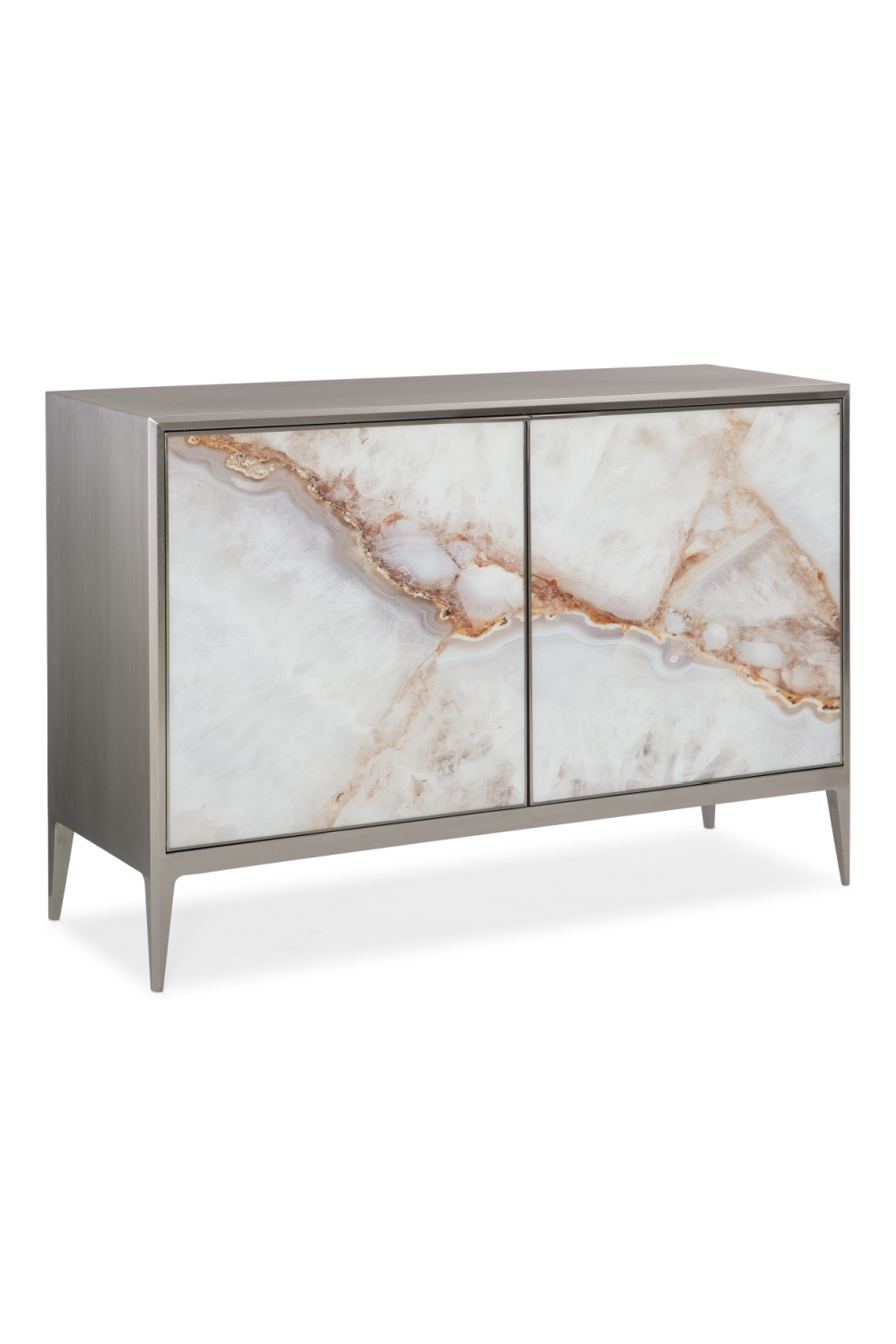 Patterned White Agate Cabinet | Caracole Rock Steady | Oroa.com