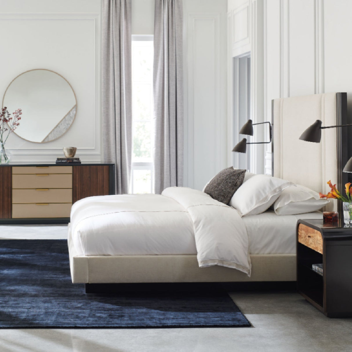 Parsons Style King Bed – Decent Proposal – angled view