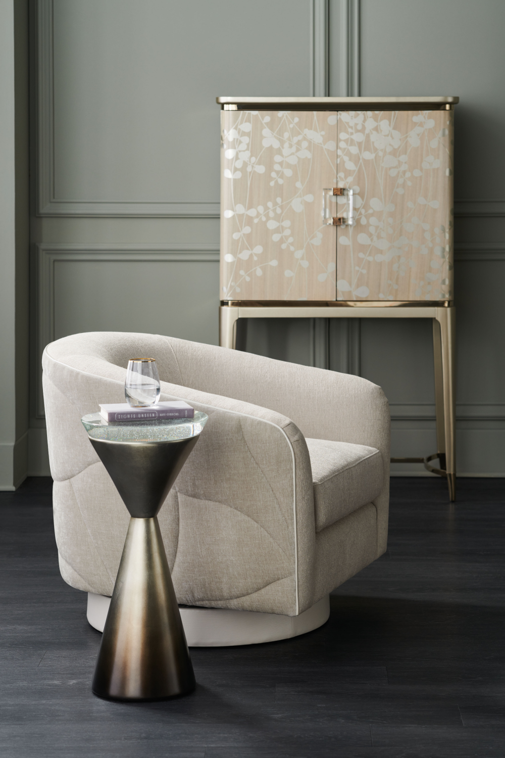 Hourglass Side Table | Caracole Spy Glass | Oroa.com