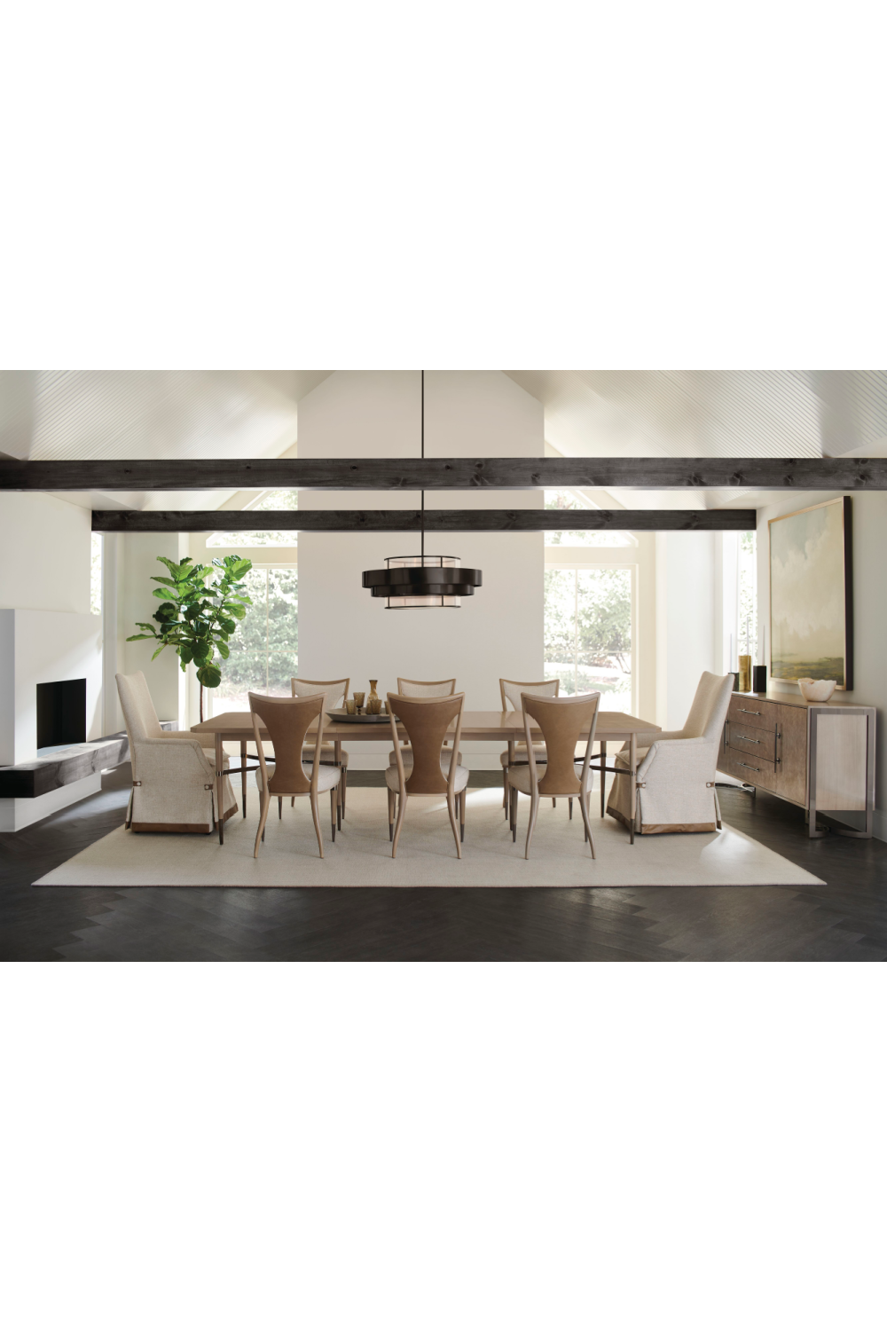 Beige Scandinavian Dining Chair | Caracole Take Your Seat II | Oroa.com