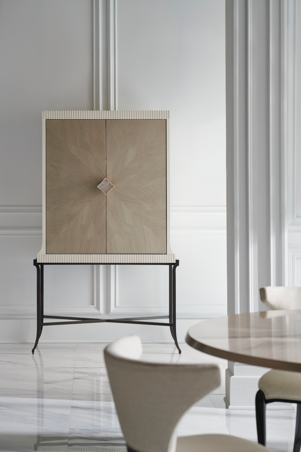 Rosette Patterned Bar Cabinet | Caracole High Expectations | Oroa.com