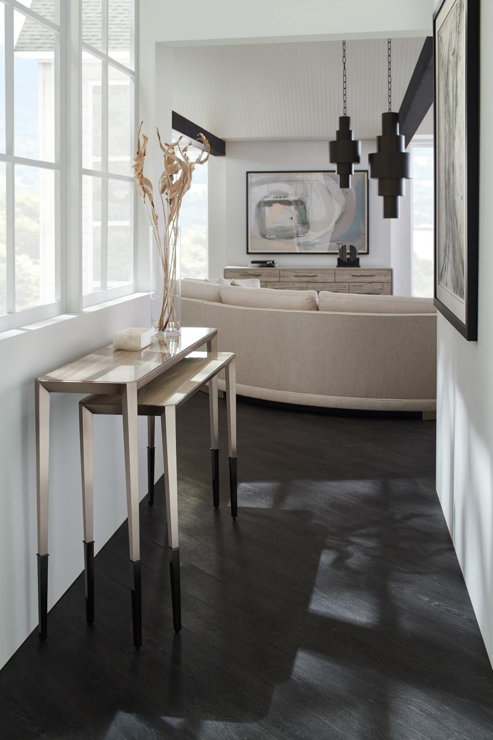 Spalted Maple Veneer Sideboard | Caracole Highs And Lows | Oroa.com