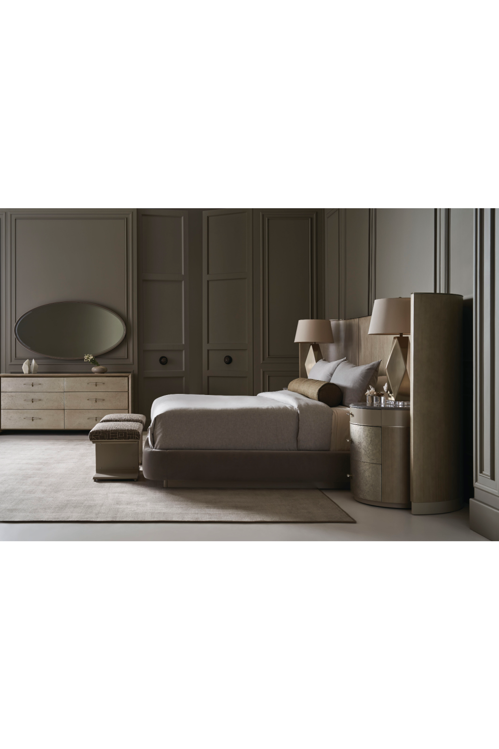 Metallic Leaf Modern Dresser | Caracole Hang Up | Oroa.com