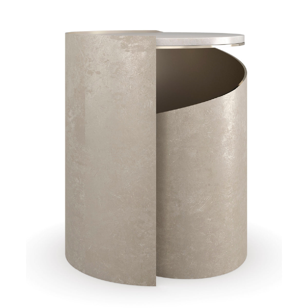 Spiral Silver Leaf Side Table | Caracole Nautilus | Oroa.com