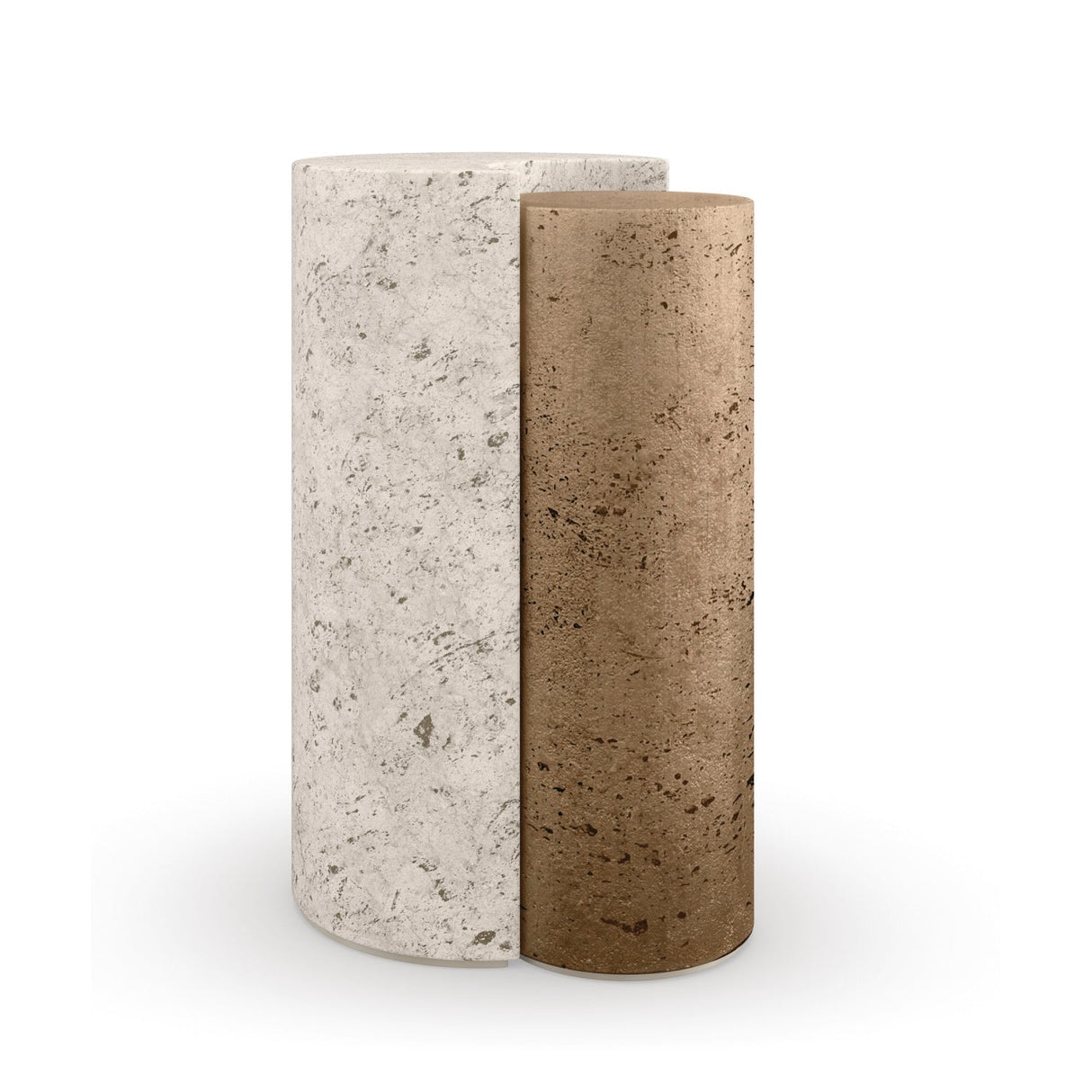 Cylindrical End Table – Sun And Moon – side view