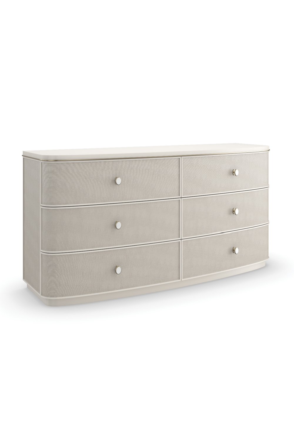 Cream Linen 6-Drawer Dresser | Caracole Lyon | Oroa.com