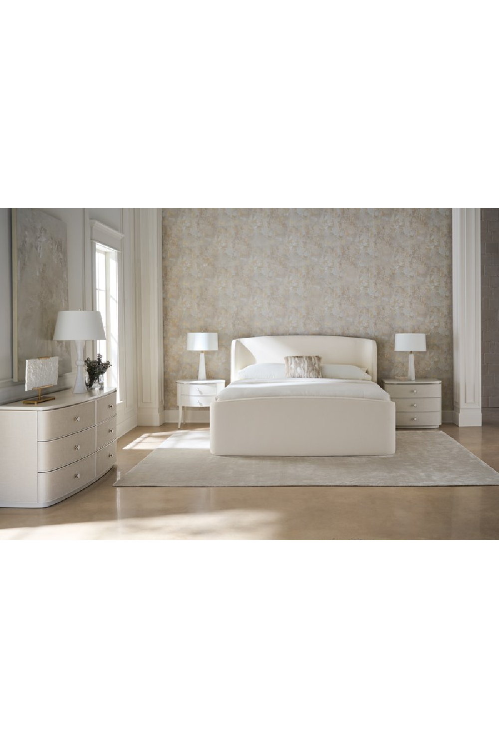 Cream Linen 6-Drawer Dresser | Caracole Lyon | Oroa.com